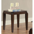 Walnut End Table With Tapered Leg Walnut Primary Living Space Poplar Square Wood