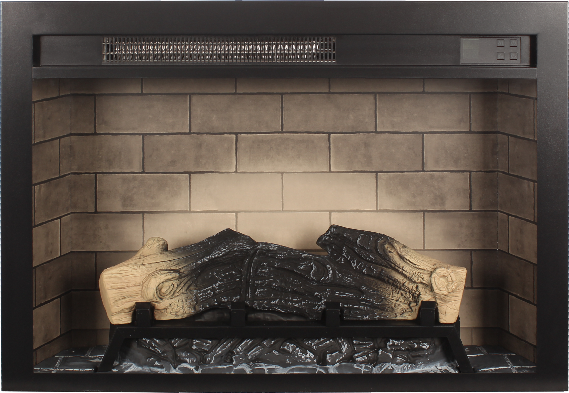 28 Inch Electric Fireplace Insert, Multicolored Flames Powder Coated Electric Antique Black Vent Free Primary Living Space Yes Insert Tempered Glass Sheet Metal Electric