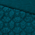 3 Piece Velvet Quilt Set Teal Full Queen Full Teal Cotton