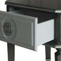 Charcoal And Light Grey End Table With 1 Drawer Charcoal Grey Primary Living Space Modern Drawers Wood