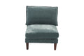 Contemporary 5Pcs Modular Sectional Set One Arm Chairs Armless Chair Ottoman L Shaped Sectional Mineral Morgan Fabric Grayish Primary Living Space Cushion Back Classic,Contemporary,Modern Modular