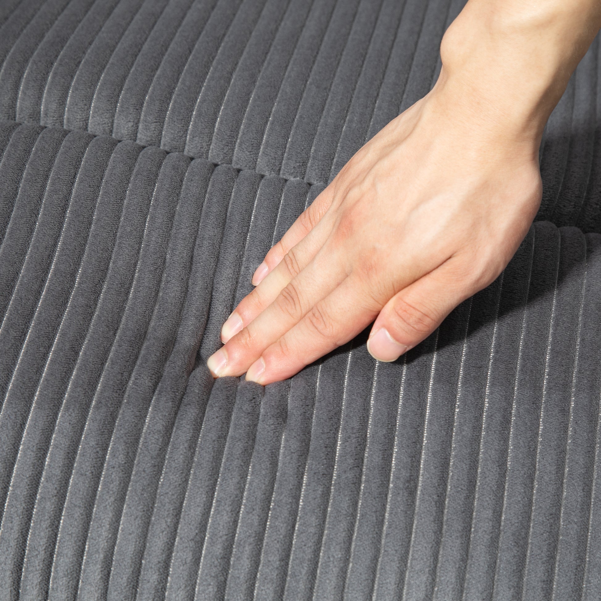 Coolmore Recliner Chair, Electric Recliner Chairs For Adults, Side Pocket Power Reclining Chair Pocket Springs Seat Cushion, Corduroy Fabric Recliner Sofa For Living Room, Bedroom, Home Theater Dg Dark Gray Foam Corduroy