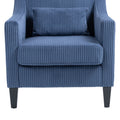 Coolmore Modern Accent Chair,Upholstered Armchair With Scooped Arms For Bedroom,Apartment,Studio,Office,Waiting Room Blue Corduroy Blue Primary Living Space Foam Corduroy