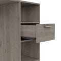 Arlington Computer Desk With 2 Open Storage Shelves And Drawer With Handle Gray Computer Desk Office Contemporary Rectangular Drawers Computer Tables Rectangular Melamine Engineered Wood