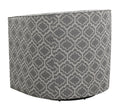 Little Gray Abstract Swivel Accent Chair Gray Foam Engineered Wood