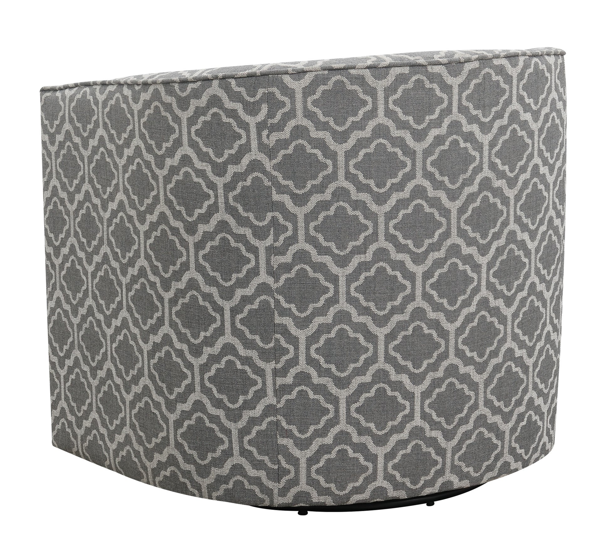 Little Gray Abstract Swivel Accent Chair Gray Foam Engineered Wood
