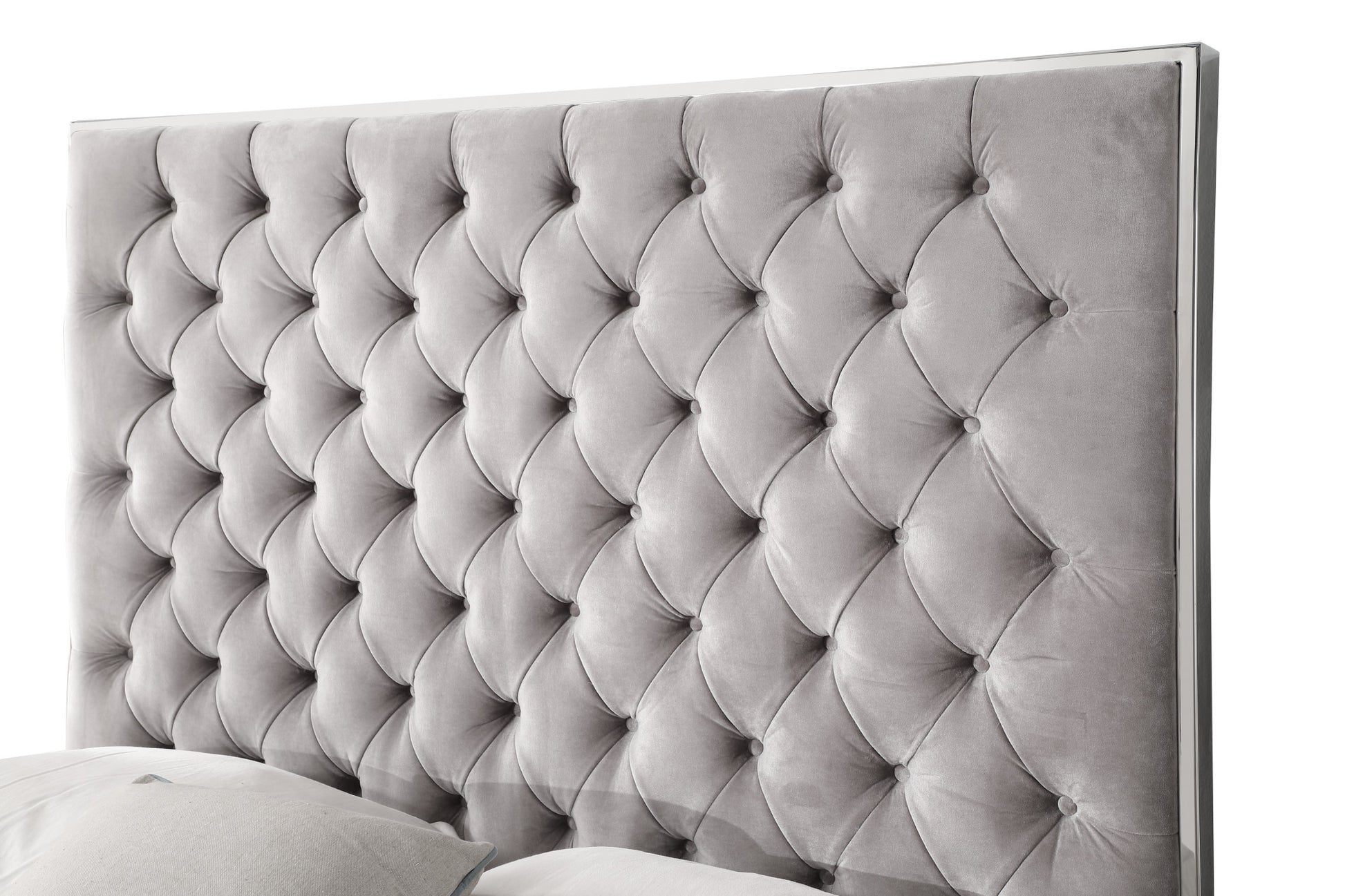 Artet Gray King Upholstered Bed King Gray Foam Solid Wood