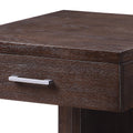 Walnut 1 Drawer End Table Walnut Primary Living Space Contemporary Poplar Drawers Rectangular Wood