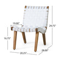 Charlotte Lounge Chair White Acacia Wood