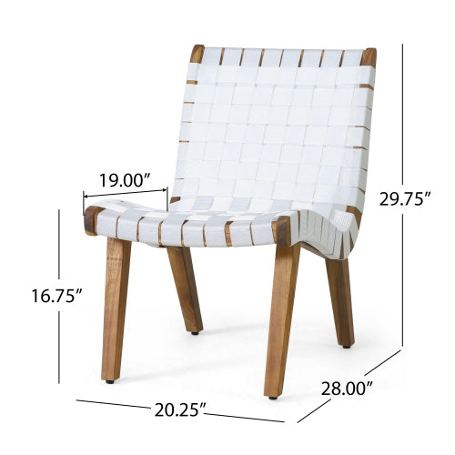 Charlotte Lounge Chair White Acacia Wood