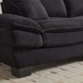 Corduroy Sofa Sleeper Couch Loveseat Sofa With Pillows Comfy Upholstered Deep Seat Sofa For Bedroom,Living Room,Apartment,Office,Dorm Black Corduroy Black Foam Upholstered 2 Seat