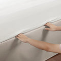 Wrap Around Adjustable Bedskirt Khaki One Size Khaki Microfiber