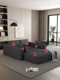 104.32*74.8 Modular Sectional Sofa Sleeper Couch, Sectional Sofa With Chaise And Ottoman, Convertible U Shaped Modular Sofa Set. Compressed Sponge, Dark Grey. Combo 2A 2B 2D Dark Grey Primary Living Space Soft Minimalist,Modern Foam Spring 6 Seat