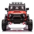 24V Kids Ride On 400W Electric Toy Car W Parents Control,Four Wheel Suspension,Front And Rear Led Searchlight,With Bluetooth,Mp3,Usb,Music,Volume Adjustment,Light Control And Power Display For Kids 3 Red Polypropylene