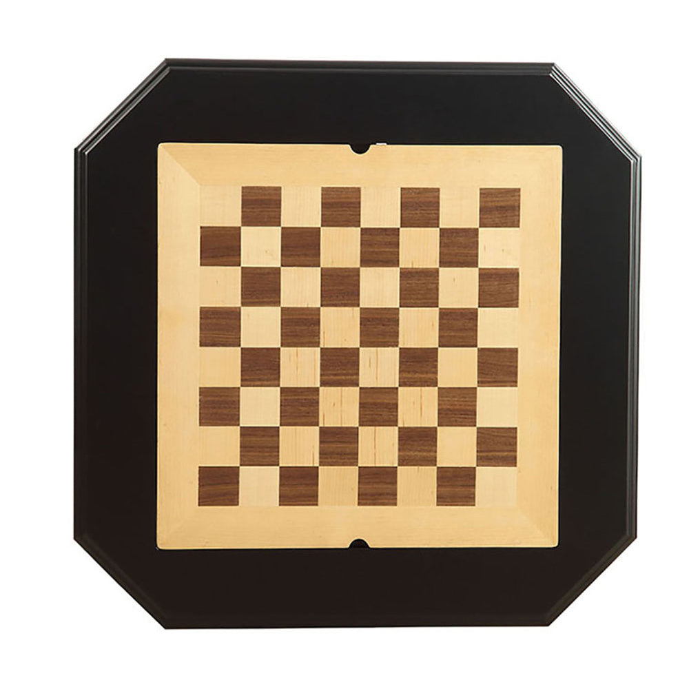 Black Game Table With 2 Drawer Black Traditional Wood