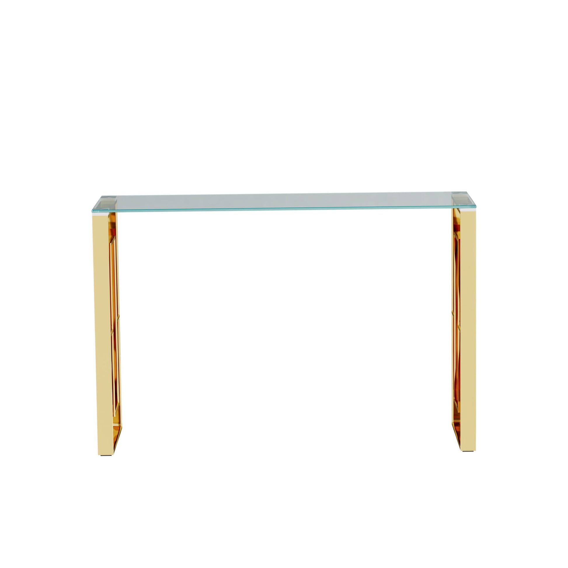 Console Table Stainless Steel Glass,Meal Side Table Golden Clear Bs 02 Golden,Transparent Primary Living Space Modern Stainless Steel