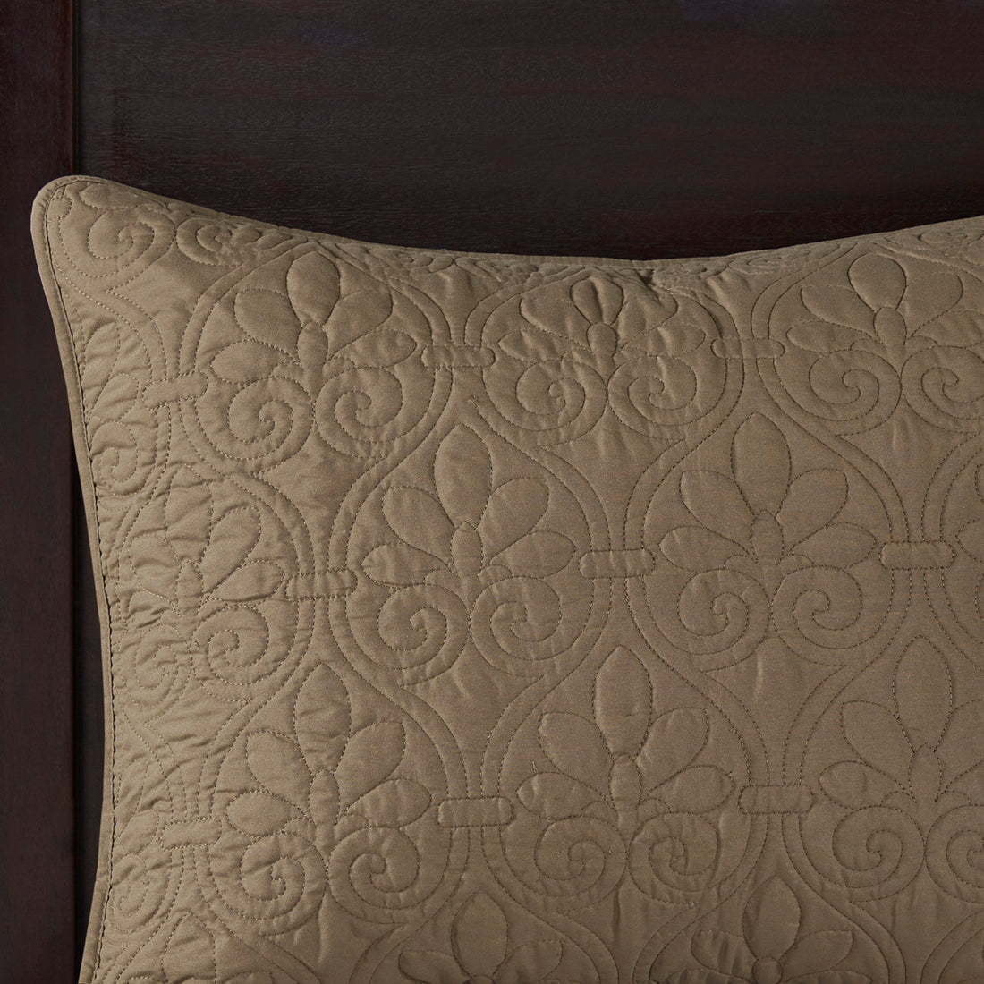 Reversible Quilt Set Mocha King Cal King Mocha Cotton
