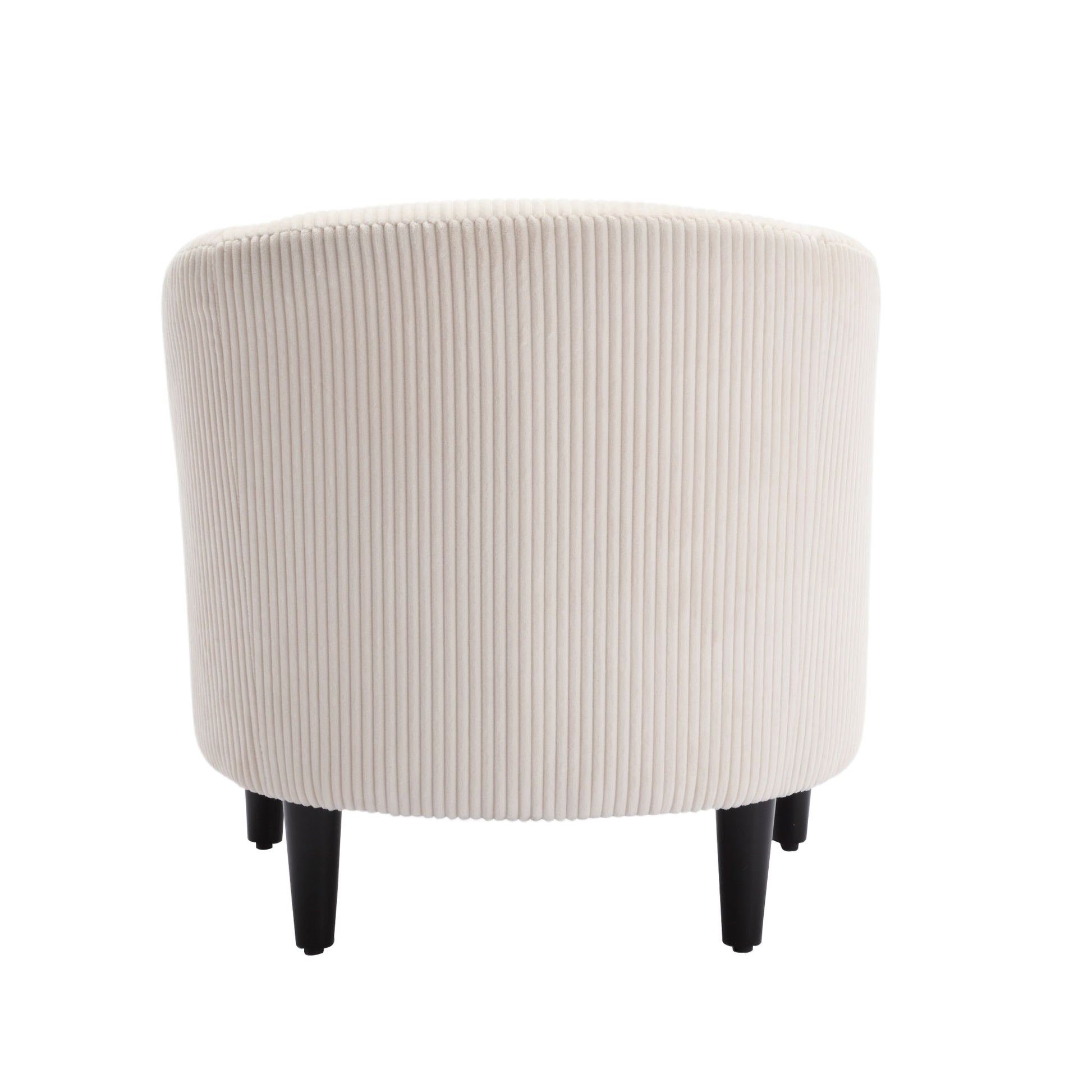 Coolmore Living Room Accent Barrel Chair, Century Modern Style Decorative Chair, Armchair For Living Room With Thick Cushions And Pillows, Comfy Single Sofa Chair, Chair With Wooden Legs,Beige Beige Corduroy