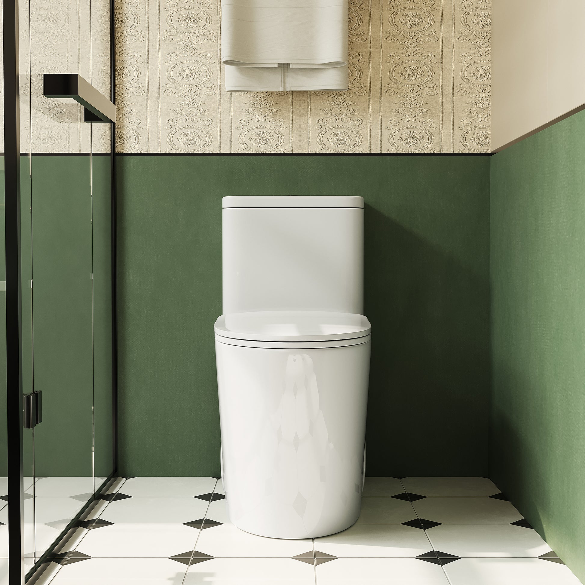 1.1 1.6 Gpf Elongated Comfort Height Floor Mounted One Piece Toiletcupc Certified, Watersense Cetified, Ceramic, White Color, Soft Close Seat White Ceramic