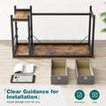 Computer Desk With Drawers 40 Inch Office Writing Work Kids Study 2 Tier Wood Corner Table With Storage Drawers Shelf For Bedroom Home Office Rustic Brown Rustic Brown Wood