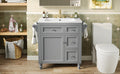 30'' Bathroom Vanity With Top Sink, Modern Bathroom Storage Cabinet With 2 Drawers And A Tip Out Drawer, Single Sink Bathroom Vanity Same As Sw000143Aae Grey Bathroom Modern Solid Wood Mdf Resin