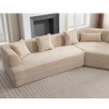 And Upgraded Extended Edition Modular Sofamodern Minimalist Style Sofa, Upholsteredfree Combination, Round Fiber Fabric, Anti Wrinkle Fabric,Dimension Extension,Brown Light Brown Polyester Primary Living Space Medium Soft Tight Back Modern Flared Arms