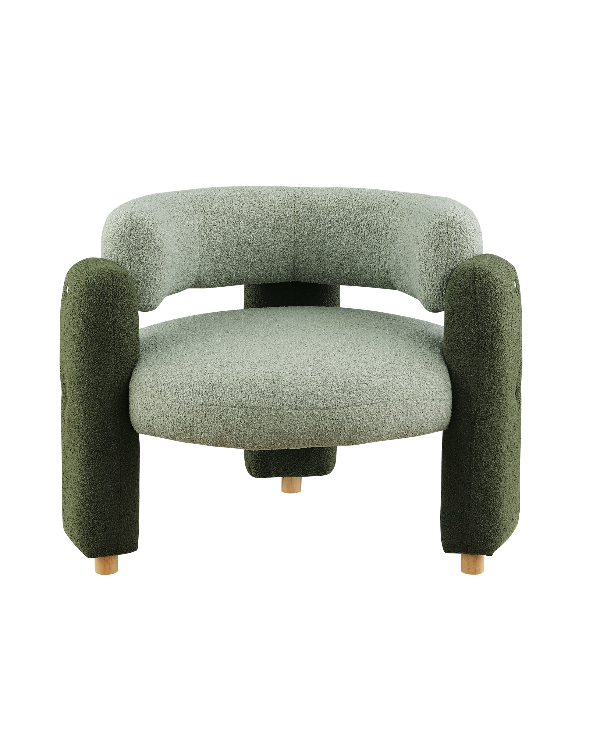 Accent Chair Green Fabric