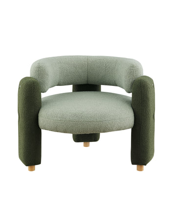 Accent Chair Green Fabric