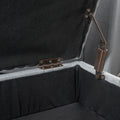 Storage Ottoman Light Grey Fabric