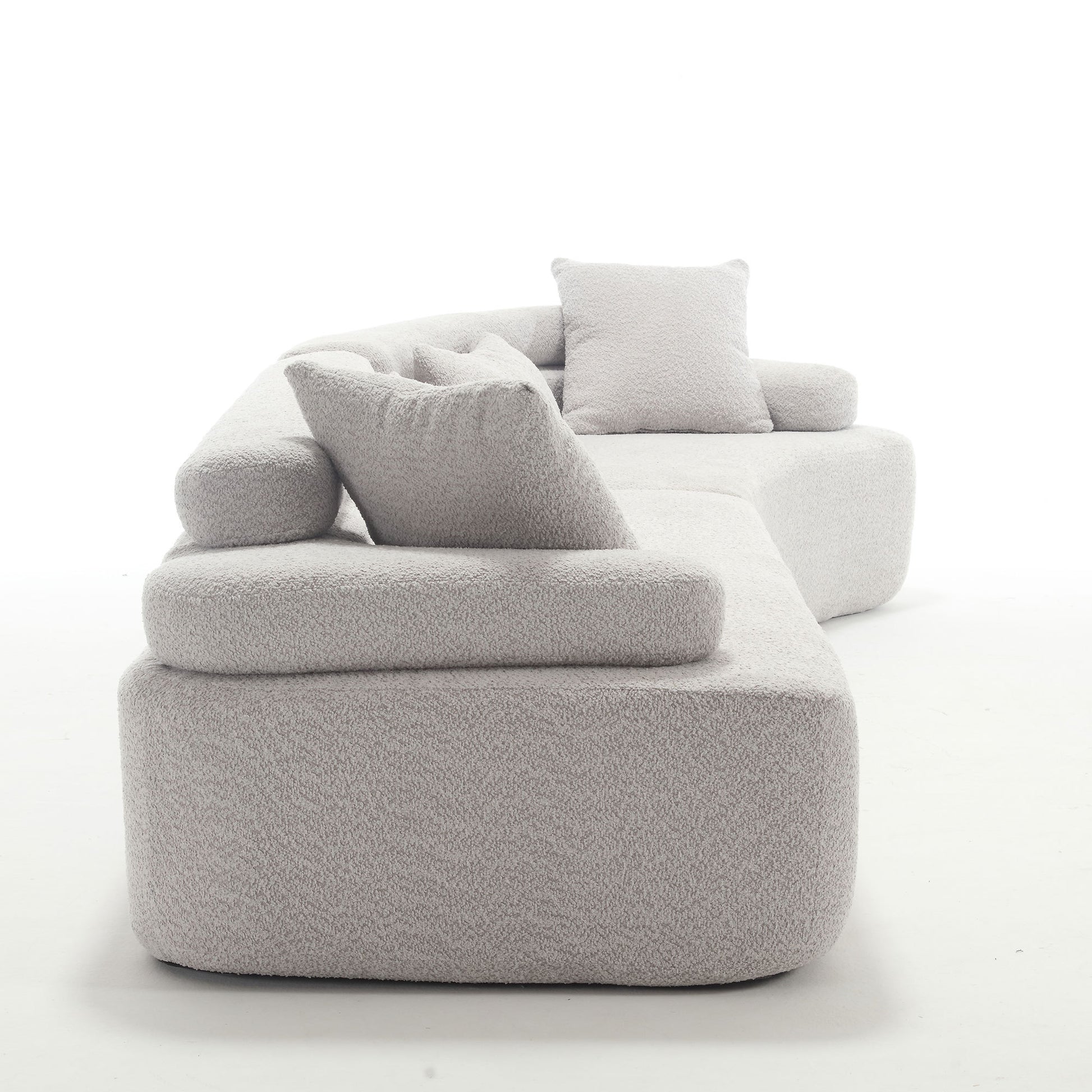 Unique Modeling Design,Upholstered Indoor Furniture,Foam Filled Sleeper Sofa Bed For Living Room,Bedroom,3 Colors Light Gray Primary Living Space Modern Foam Polyester 4 Seat