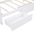 L Shaped Space Saving Twin Loft And Twin Platform Bed With 7 Drawers And Full Guardrails White Twin White Solid Wood