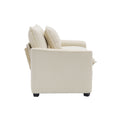 Light Beige Corduroy Fabric, Comfortable Single Accent Chair Deep Seat Sofa With One Pillow, Suitable For Living Room And Bedroom, Club Multiple Occasional Areas Beige Corduroy 1 Seat
