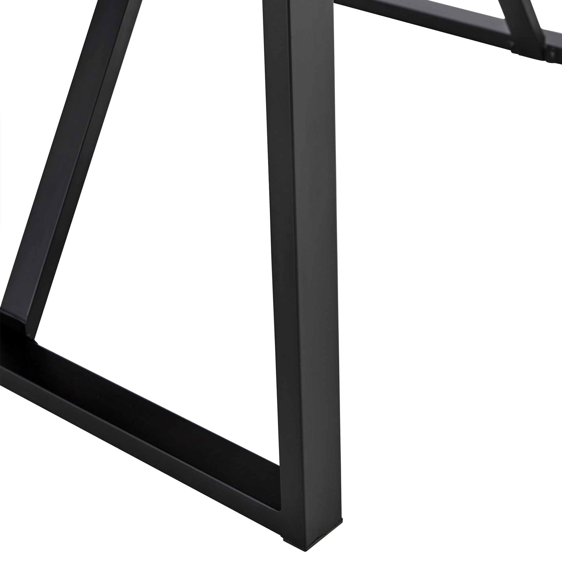 Table And Chair Set, Textured Top In Vintage Wood Color, Black Metal Legs. Dining Chair With White Faux Leather Backrest Cushion With Black Metal Legs. Wood Seats 8 Mdf Metal