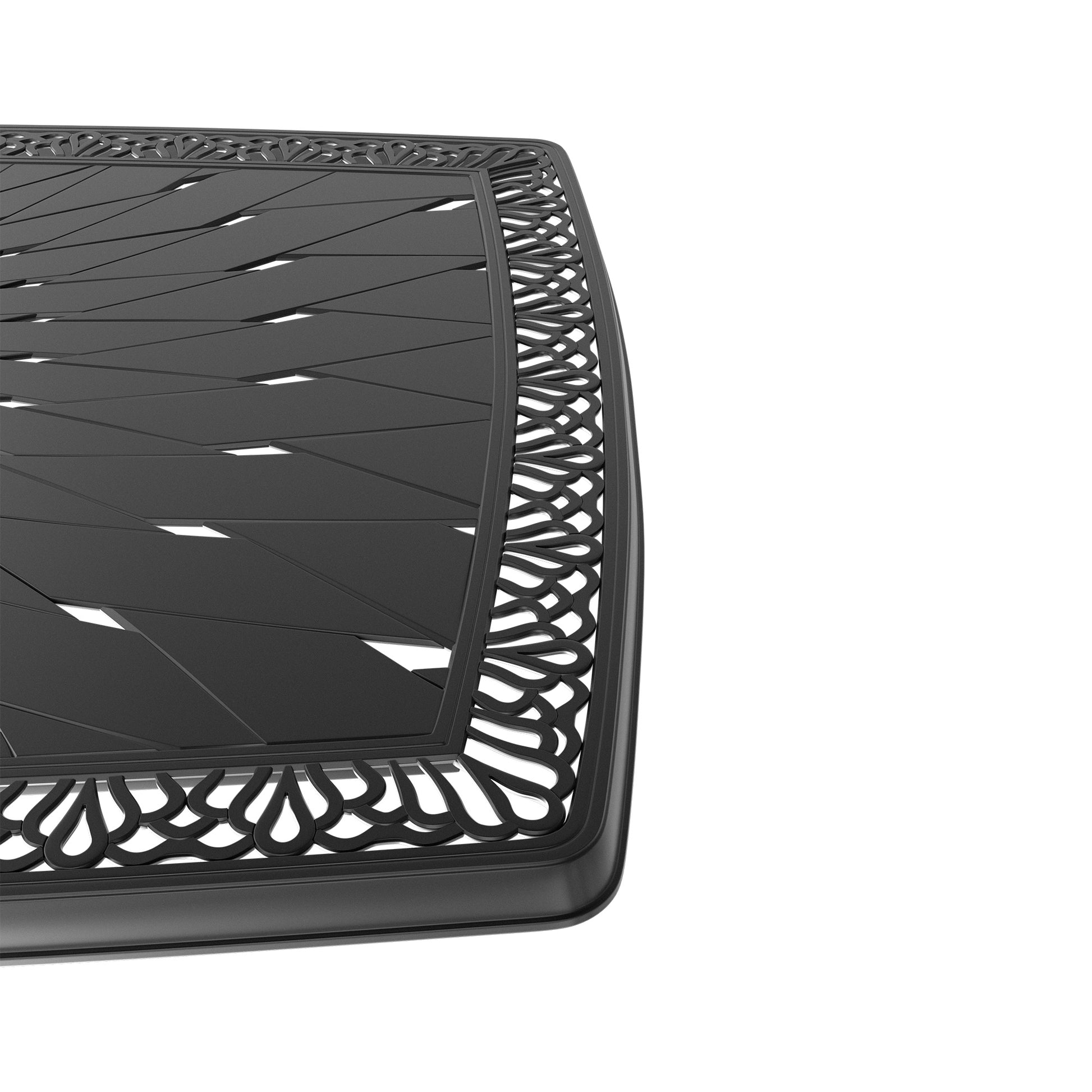 Cushions In Random Colors 5 Piece Set Of Cast Aluminum Patio Furniture With Cushions Yes Dining Set Black Seats 4 Rust Resistant Frame Water Resistant Cushion Garden & Outdoor Complete Patio Sets