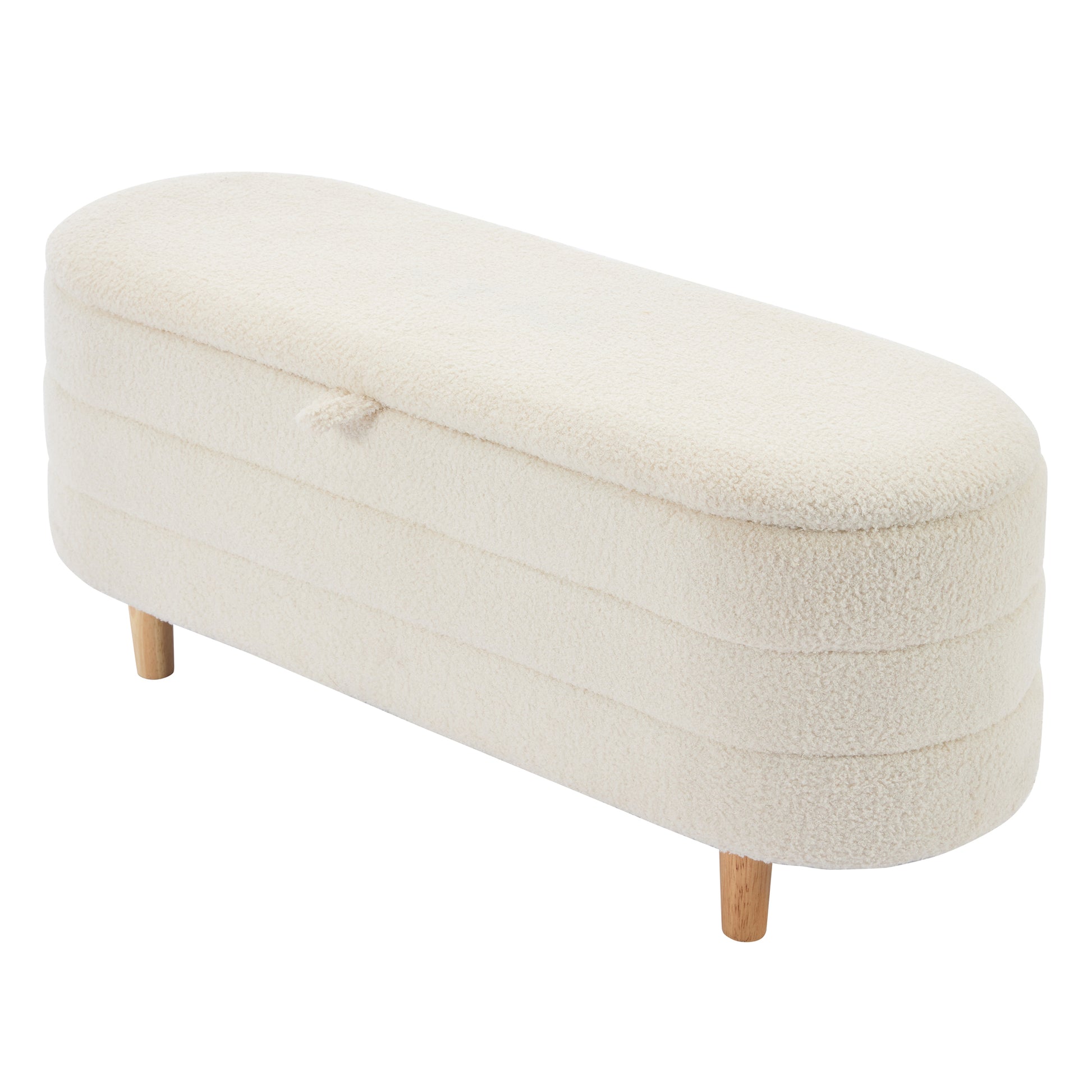 2 Pieces Bedroom Sets Twin Size Flower Shaped Upholstered Led Platform Bed With Storage Ottoman Sherpa Fabric, White Twin White 2 Piece Set Wood