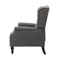 One And Half Seater Recliner Charcoal Fabric