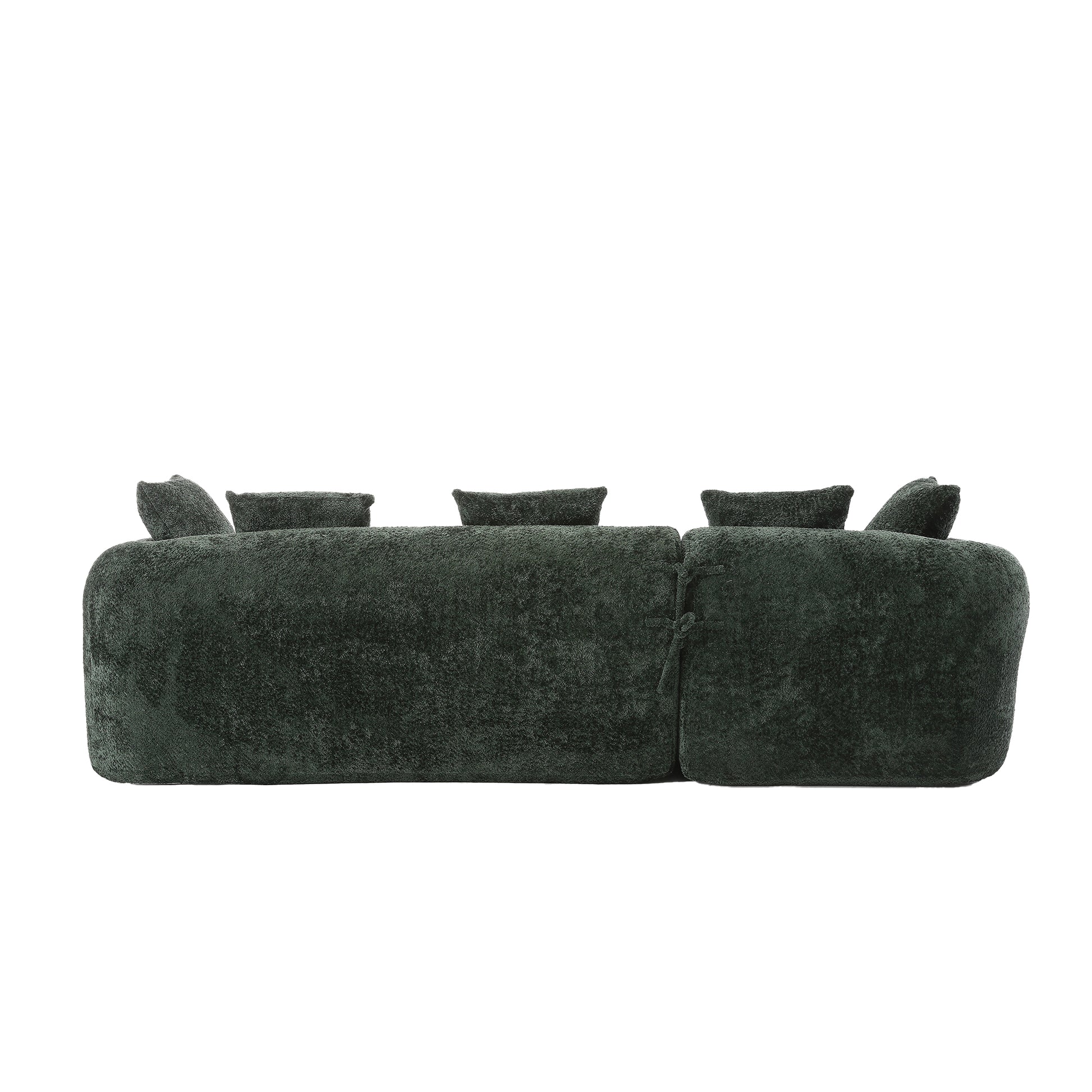 Coolmore Boucle Sofa 3 Seater For Living Room Oversized Comfy Sofa L Shape Sofa Couch With Chaise Home Furniture Sleeper Sectional Sofa For Apartment, Office Left Hand Facing Green Green Primary Living Space Foam Boucle 3 Seat