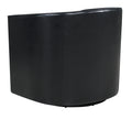 Little Black Swivel Accent Chair Black Foam Engineered Wood