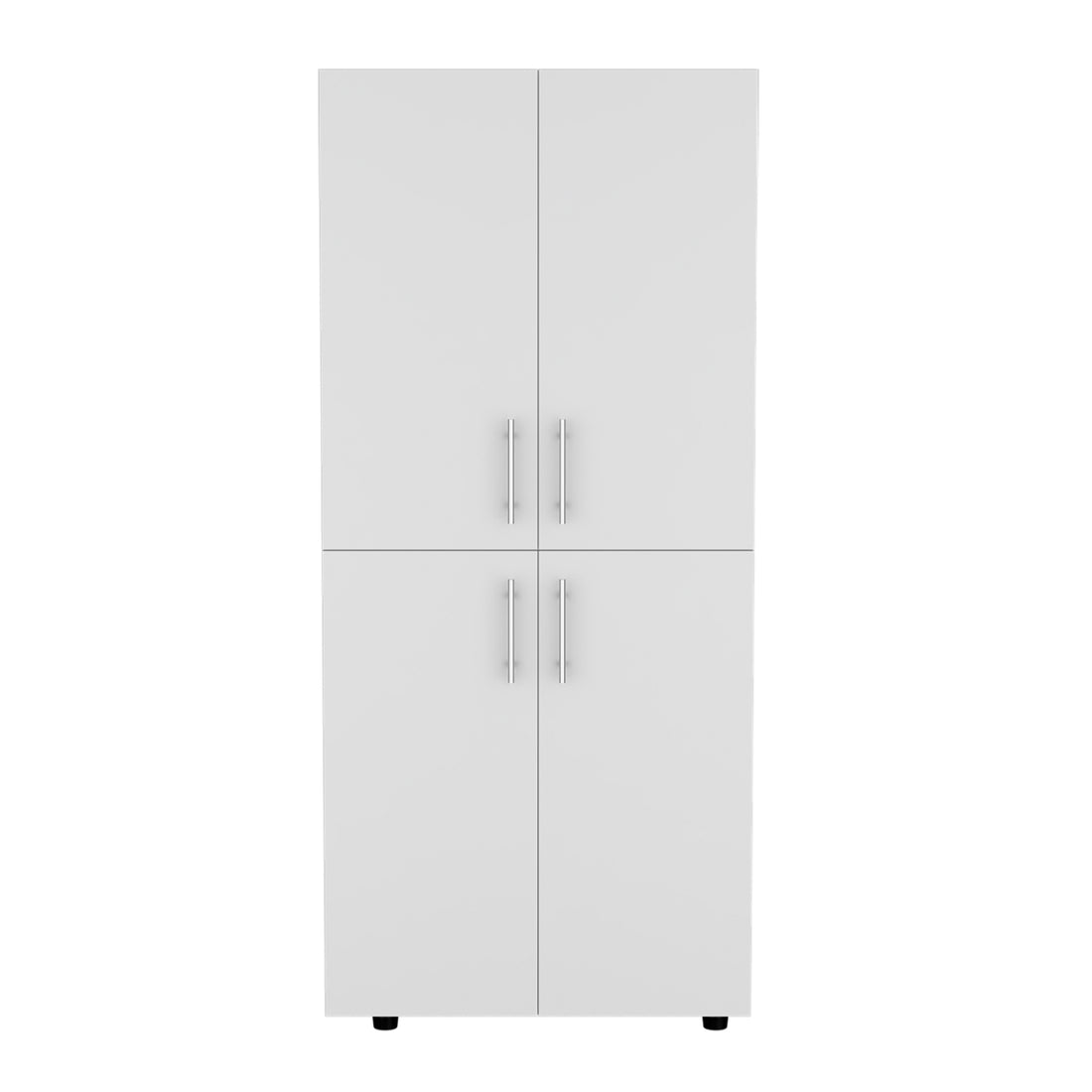 Hazel Armoire In Melamine With 2 Doors4 Shelves And 2 Clothes Hanging Bar White Bedroom Contemporary Particle Board Melamine