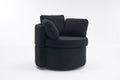 029 Teddy Fabric Swivel And Storage Chair With Back Cushion For Living Room,Black Black Primary Living Space Modern Foam Teddy