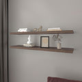 Floating Shelf Lyle, Living Room, Dark Walnut Walnut Particle Board Engineered Wood