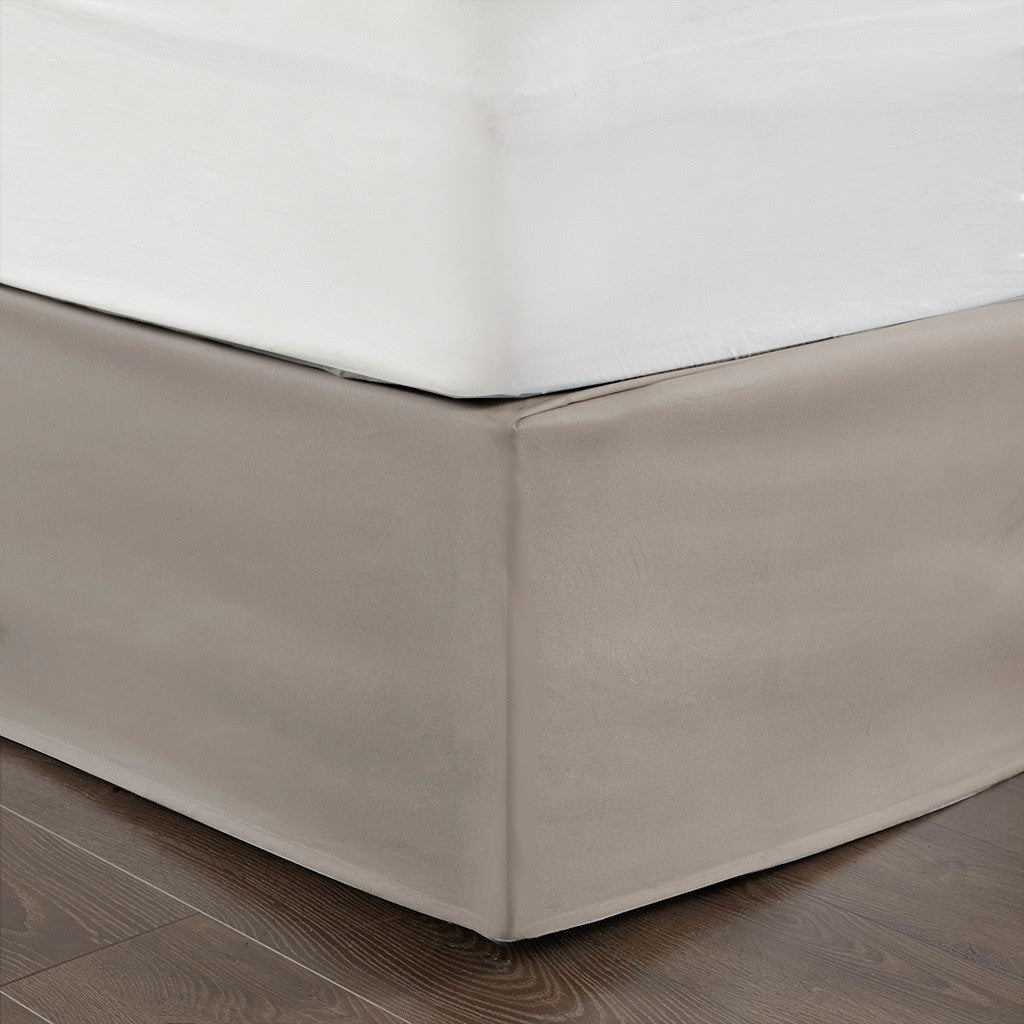 Wrap Around Adjustable Bedskirt Khaki One Size Khaki Microfiber