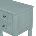 Narrow Console Table, Slim Sofa Table With Three Storage Drawers And Bottom Shelf Light Blue Light Blue Solid Wood Mdf