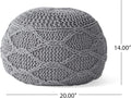 Malibu Pouf Grey Wool
