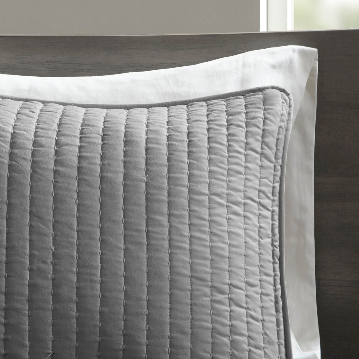 2 Piece Quilt Set Grey Twin Twin Xl Twin Grey Cotton