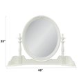 Dorothy Mirror, Ivory Finish Bd02268 Ivory Wood