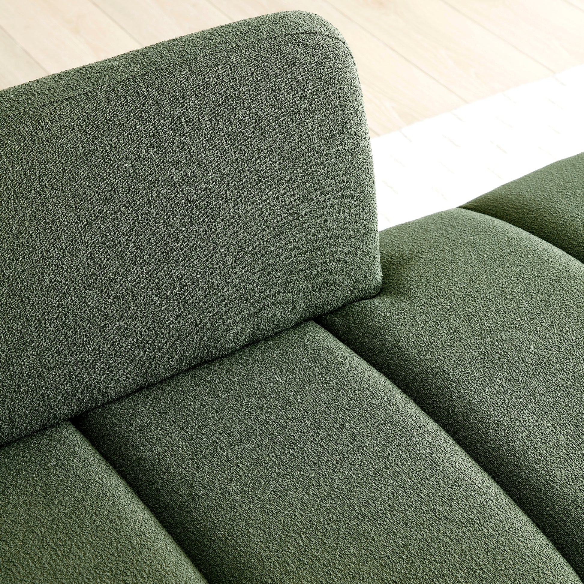 56.3"Inch Width Modern End Of Bed Bench,Teddy Fabric Upholstered 2 Seater Sofa Couch Entryway Ottoman Bench, Fuzzy Sofa Stool Footrest Window Bench With Gold Metal Legs For Bedroom, Living Room,Green Green Wood Primary Living Space Modern Foam Teddy 2