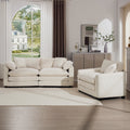Modern Living Room Sofa Two Piece Set, Suitable For Living Roomset Of 2 Sofa Set With A Single Sofa And A 2 Seater Sofa,Light Beige Corduroy Beige Corduroy 3 Seat