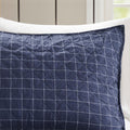 3 Piece Reversible Printed Quilt Set Green Navy Full Queen Green Navy Microfiber