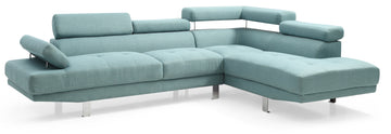 Riveredge G453 Sc Sectional Without Ottoman Teal Teal Foam Fabric 3 Seat